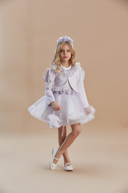 Girls Special Occasion Dress with Bolero and Skirt Princess Set 6-10 Years